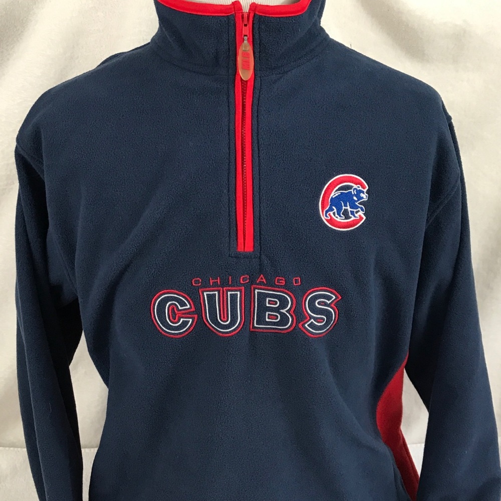Chicago Cubs 1/4 Zip Fleece Jacket Pullover.
